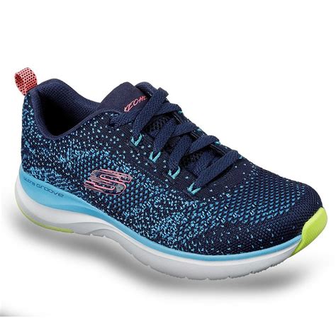 skechers women's navy blue sneakers